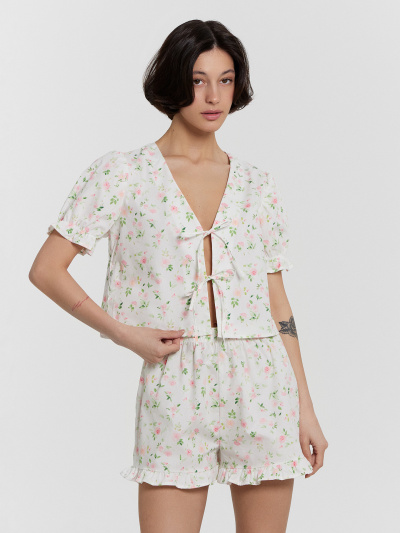 Жакет, шорты Mark Formelle 592610/24-33121ПП-9 цветы_на_св.молочном - фото 6