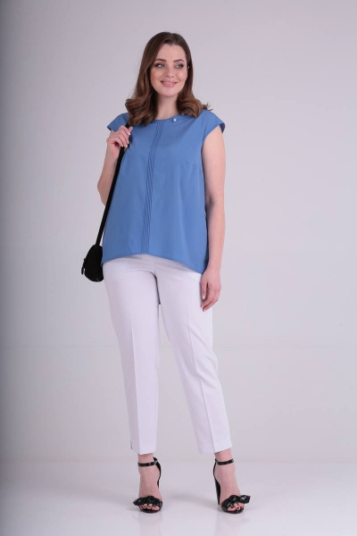Блуза, брюки Bliss 8242 голубой/белый - фото 2