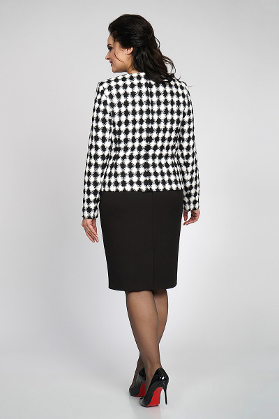 Блуза, жакет, юбка Alani Collection 775 черно-белый - фото 3