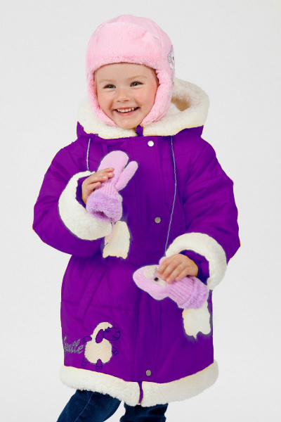 Пальто Lona 7101И фиолетовый - фото 1