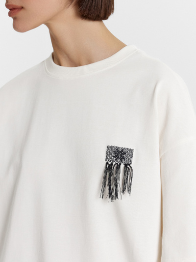 Футболка Mark Formelle 112953/24-33258Ц-0-2 св.молочный_579_D_вышивка - фото 7