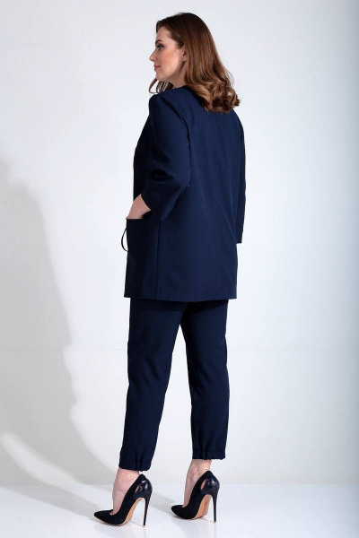 Блуза, брюки, жакет Liona Style 774 темно-синий - фото 3