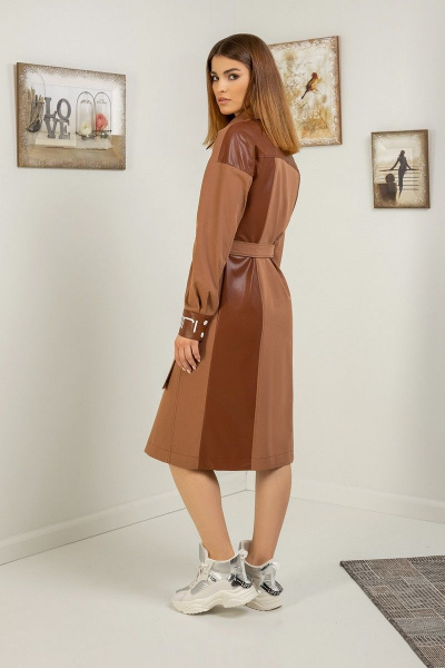 Платье Samnari Т116 коричневый - фото 4