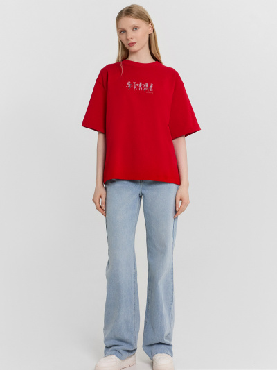 Футболка Mark Formelle 112961/24-33235ПП-0 багровый_печать_1_сл_на_пол - фото 8