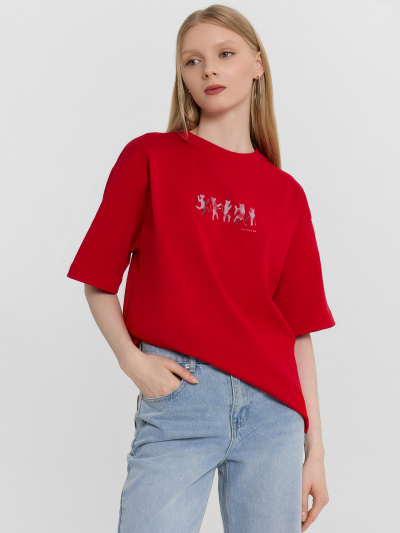 Футболка Mark Formelle 112961/24-33235ПП-0 багровый_печать_1_сл_на_пол - фото 10