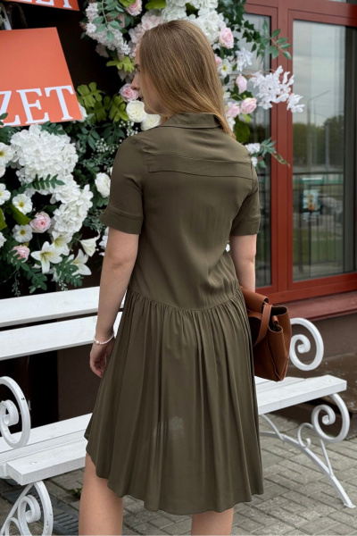 Платье LIZET М157 хаки - фото 3