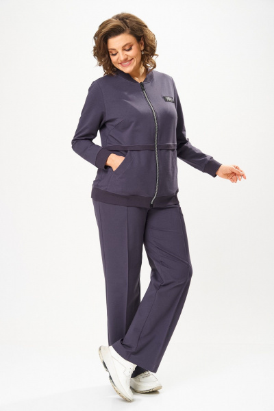 Брюки, свитшот Bonna Image 956/3 серо-фиолетовый - фото 8