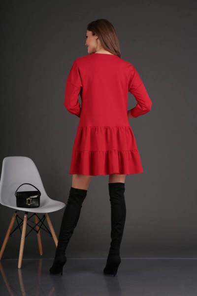 Платье DoMira 01-570 красный - фото 5