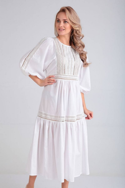 Платье FloVia 4068 белый - фото 2