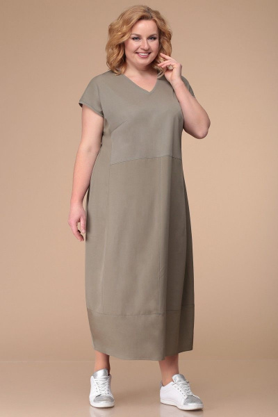 Платье, туника Линия Л А-1723 олива - фото 4