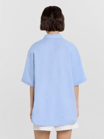 Блуза Mark Formelle 112855-1/1/24-33215Ц-9-2 небо_591_D_вышивка - фото 9