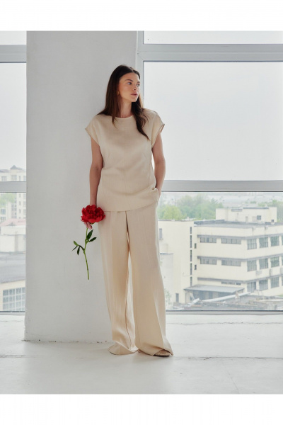 Брюки HELEN BIRCH В022о кремовый - фото 3