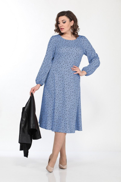 Жакет, платье Lady Style Classic 2256/1 голубой-черный - фото 4
