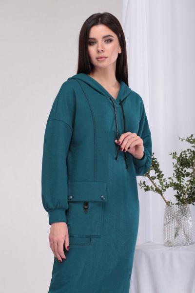 Платье Karina deLux B-389 сине-зеленый - фото 4