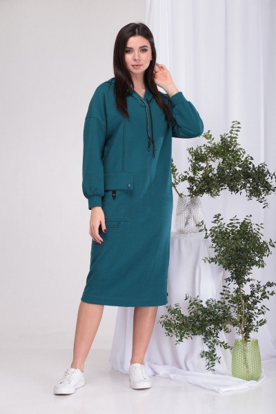 Платье Karina deLux B-389 сине-зеленый - фото 1