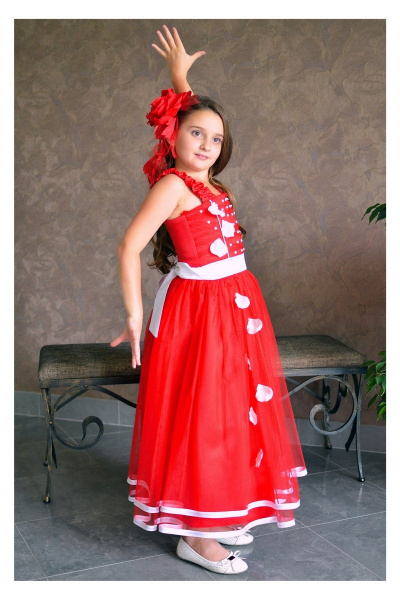 Платье Lejole 01 красный - фото 1