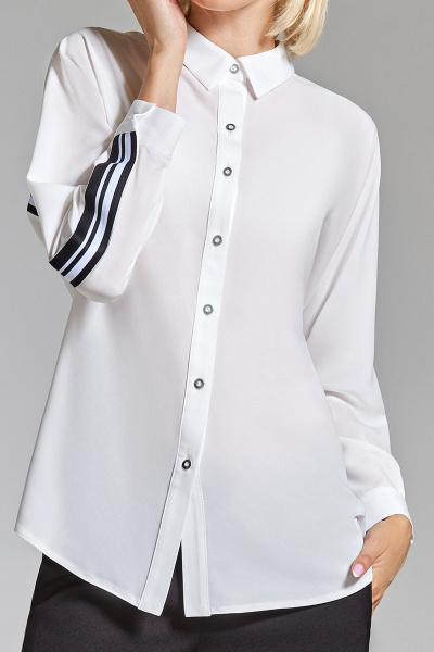 Блуза, брюки DeVita 847 белый+черный - фото 4