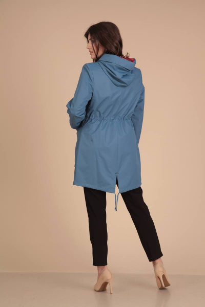 Пальто Viola Style 6020 синий - фото 3