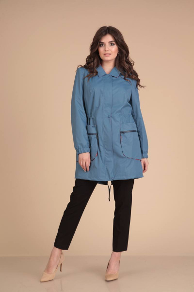 Пальто Viola Style 6020 синий - фото 2