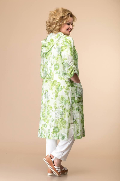 Блуза, брюки, кардиган Romanovich Style 3-2006 зелень-белый - фото 3