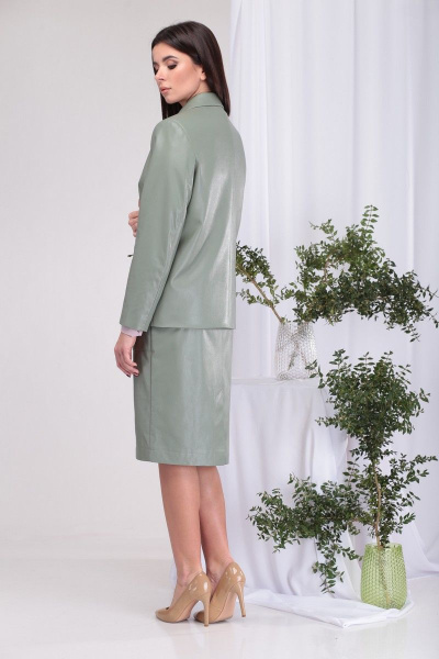 Блуза, жакет, юбка Karina deLux B-391 светло-салатолвый - фото 6