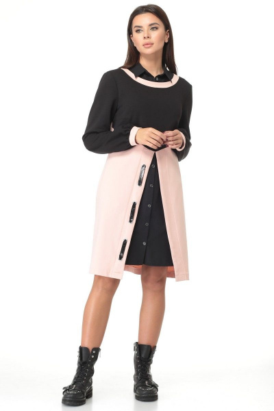Накидка, платье Angelina & Сompany 497р черно-розовый - фото 1