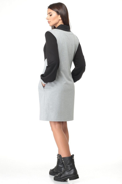 Накидка, платье Angelina & Сompany 497с черно-серый - фото 5