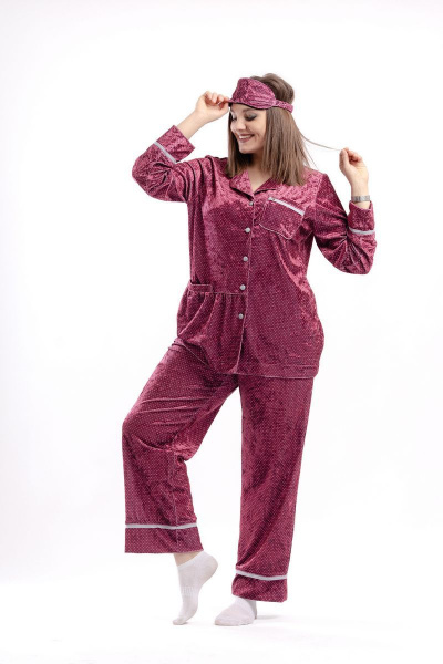 Блуза, брюки GRATTO 1009 розовый - фото 2
