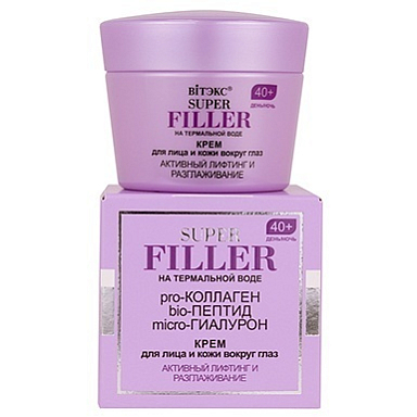 Крем для лица Belita SUPER FILLER-Крем д/лица и кожи вокр.глаз, 40+,день/ночь - фото 1
