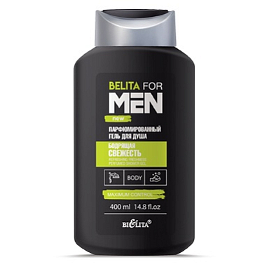 Гель для душа Belita Белита for Men-Гель д/душа "Бодрящая свежесть" парфюмированный - фото 1
