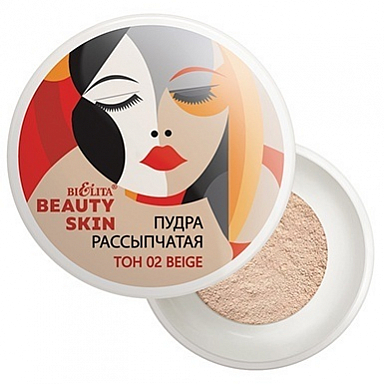 Пудра Belita Пудра рассыпчатая, тон 02 beige , "Beauty Skin", страна происх.- Китай - фото 1