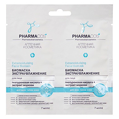 Маска для лица Belita САШЕ PHARMACos Биомаска д/лица "Экстраувлажнение", 2x - фото 1
