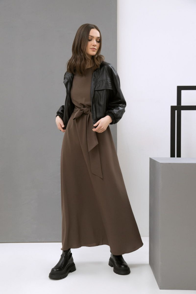 Платье LaVeLa L10050 коричневый - фото 1