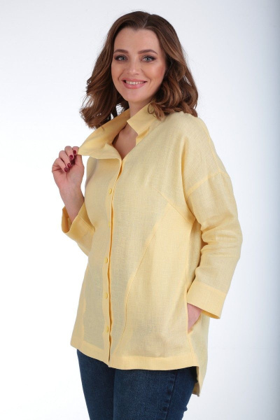 Блуза MALI 620-060 бледно-желтый - фото 7
