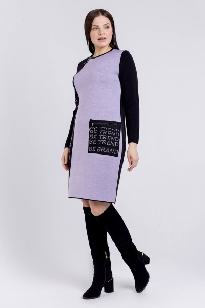 Платье Bonadi М-1386 лиловый - фото 3
