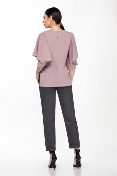 Блуза, брюки LaKona 1364/1 темно-серый-капучино - фото 3