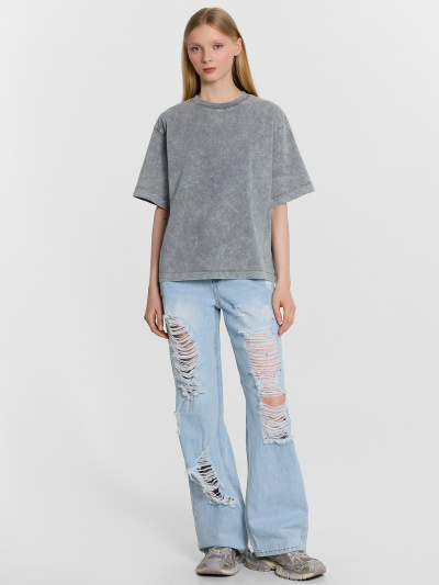 Футболка Mark Formelle 112950/24-ОБР32152Ц-0 ACID_WASH_серый_дым - фото 1