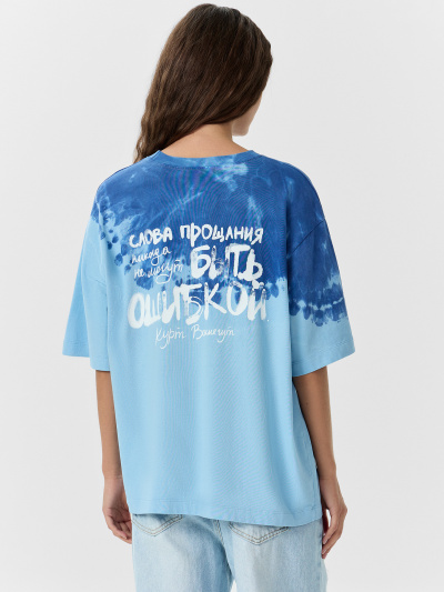 Футболка Mark Formelle 112961/24-ОБР33474ПП-0 голубой_тай_дай_002_Tye_Dye_2_сл_на_пол_2сл_на_ - фото 2