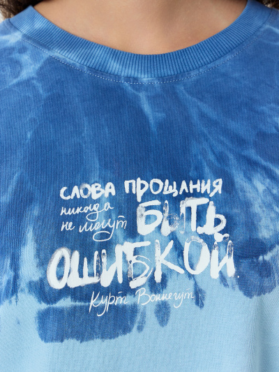Футболка Mark Formelle 112961/24-ОБР33474ПП-0 голубой_тай_дай_002_Tye_Dye_2_сл_на_пол_2сл_на_ - фото 4