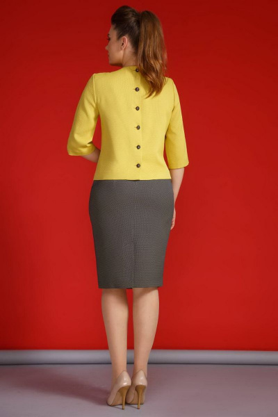 Жакет, юбка Anastasia 210 желтый+синий - фото 3
