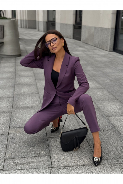 Брюки, жакет Dilana VIP 2056 черника - фото 18