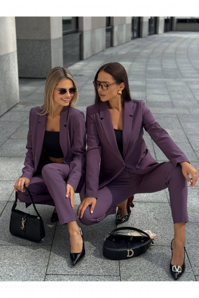 Брюки, жакет Dilana VIP 2056 черника - фото 17