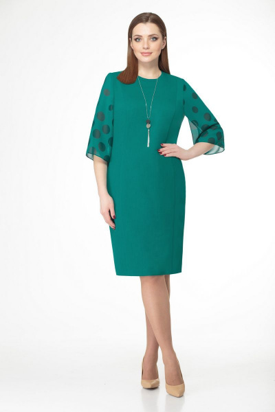 Платье VOLNA 1181 бирюзово-зеленый - фото 1