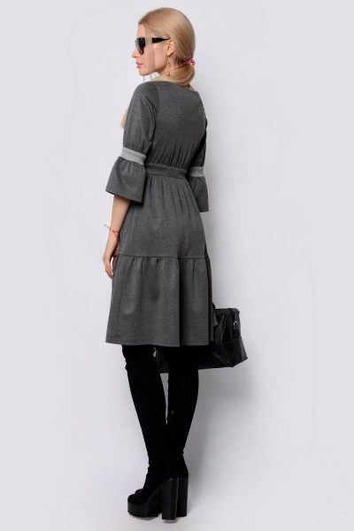 Платье PATRICIA by La Cafe F14284 графит,серый - фото 2