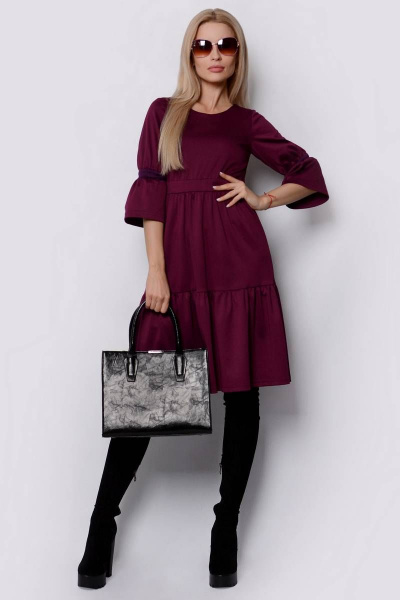 Платье PATRICIA by La Cafe F14284 сиреневый,фиолетовый - фото 1