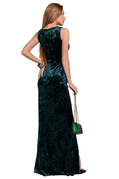 Платье PATRICIA by La Cafe NY1368-2 темно-зеленый,изумрудно-зеленый - фото 2