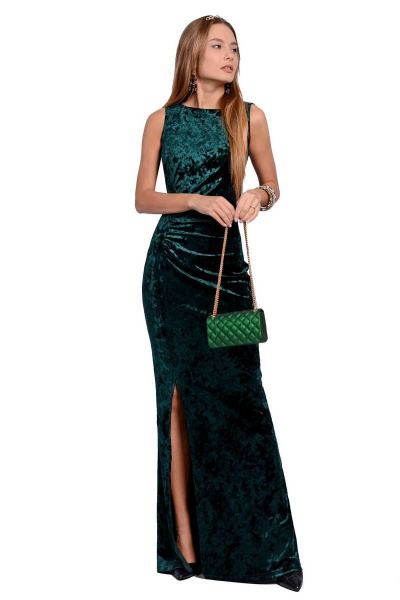 Платье PATRICIA by La Cafe NY1368-2 темно-зеленый,изумрудно-зеленый - фото 1