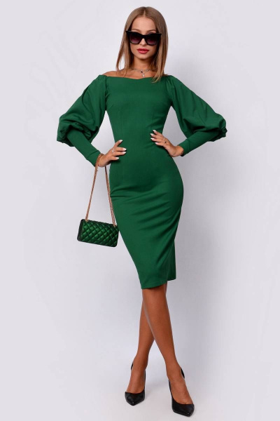 Платье PATRICIA by La Cafe F14839 ярко-зеленый - фото 1