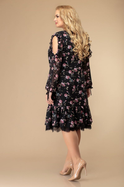 Платье Svetlana-Style 1177 черный_флок - фото 2