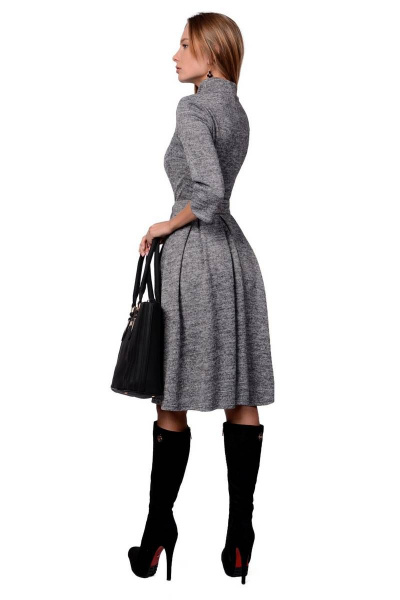 Платье PATRICIA by La Cafe NY1885 серый,черный - фото 2